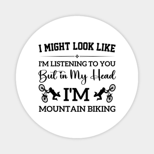 Cool Mountain Biking Teen Funny Mountain Bike Art Magnet